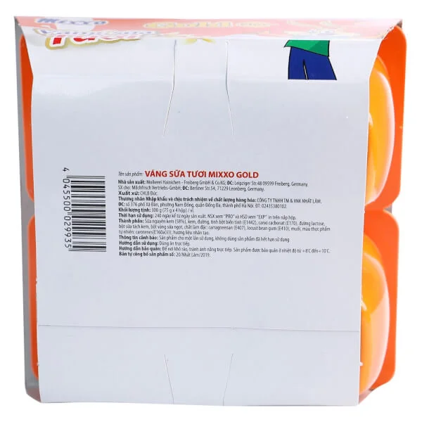 Combo 6 Váng sữa tươi Mixxo Gold 75g - Lốc 4