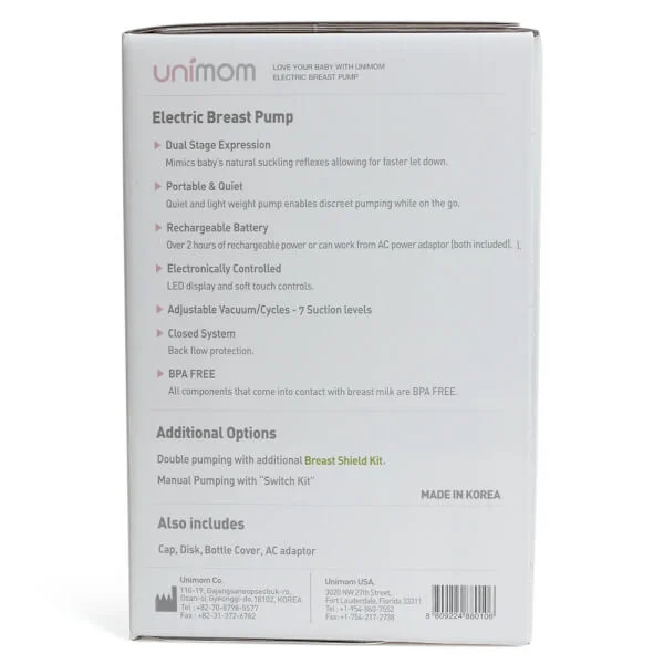 Máy hút sữa điện đơn có matxa Unimom Allegro UM880106