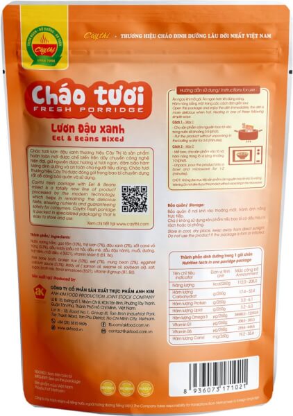 Cháo tươi Cây Thị Lươn Đậu Xanh