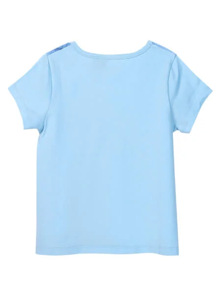 Áo thun bé gái tay ngắn CF G119023 Xanh