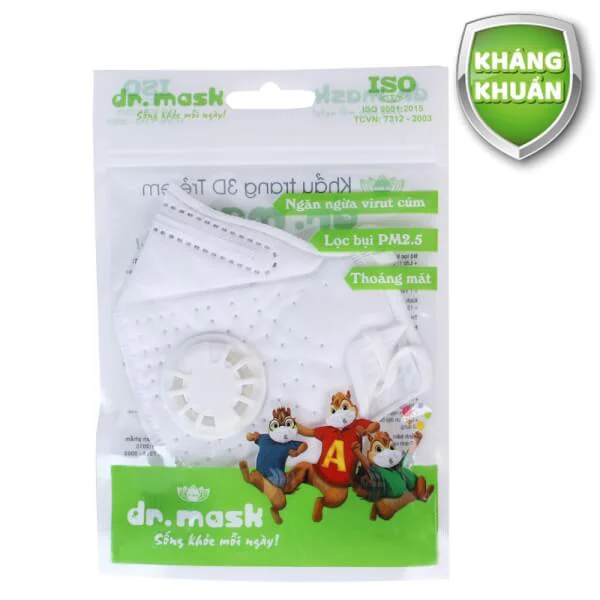 Khẩu trang trẻ em 3D kids Dr.Mask 1 cái/ túi