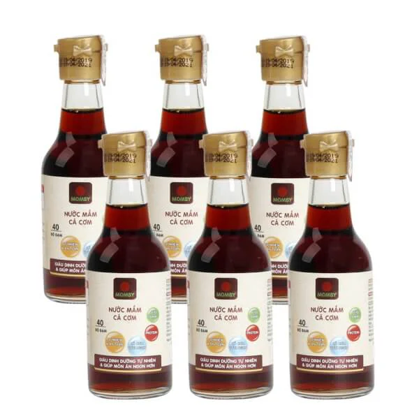 Combo 6 chai Nước Mắm Cá Cơm Momby 40 độ đạm - 60ml