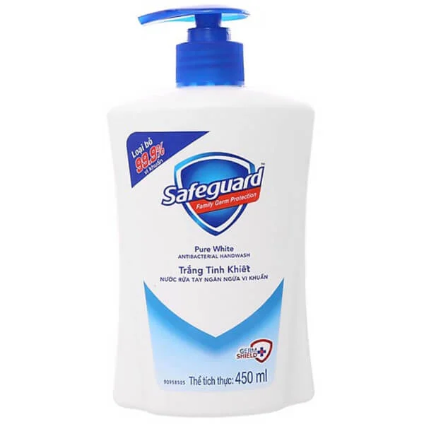 Bộ 2 Nước rửa tay diệt khuẩn SafeGuard Trắng Tinh Khiết 450ml