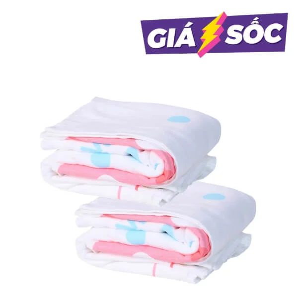 Combo 2 Khăn tắm cotton ConCung Good BM9T màu trắng