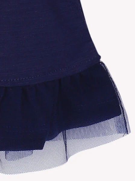 Áo thun bé gái tay ngắn CF G0220012 Xanh Navi