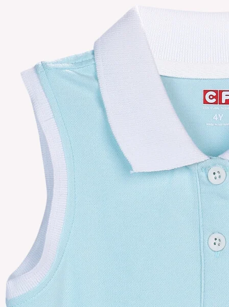 Đầm thun bé gái CF G0220002 Xanh