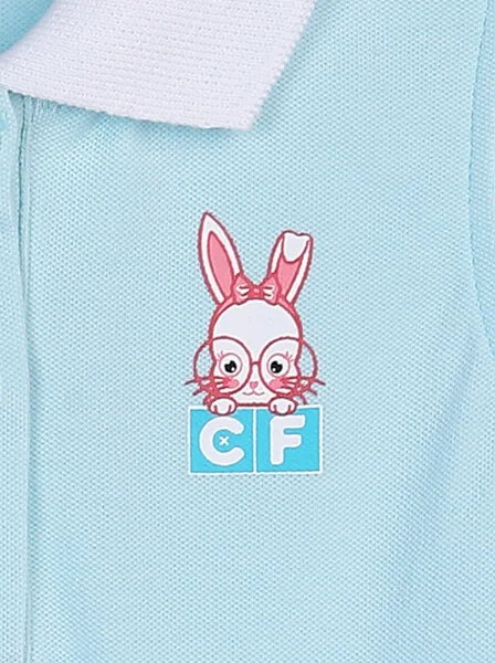 Đầm thun bé gái CF G0220002 Xanh