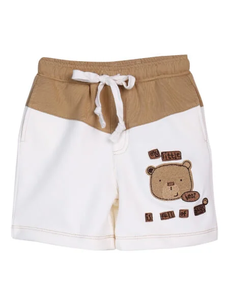 Quần thun bé trai ngắn CF B0220002 Nâu