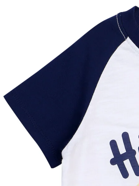 Bộ thun bé trai ngắn CF B0320011 Xanh đen