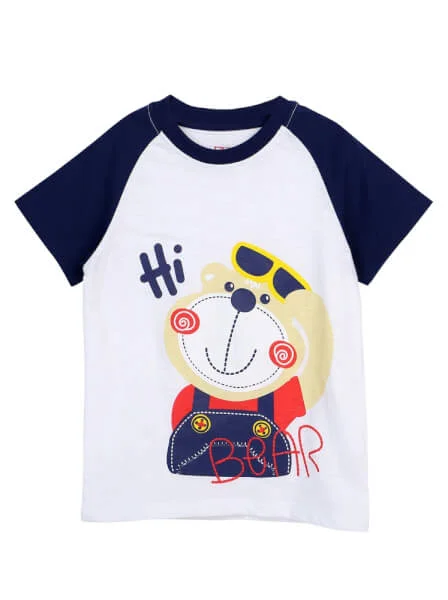 Bộ thun bé trai ngắn CF B0320011 Xanh đen