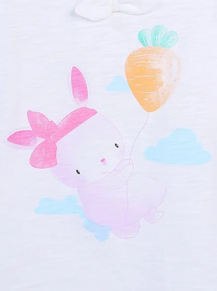 Áo thun bé gái tay ngắn CF G0320026 (2Y,Trắng)