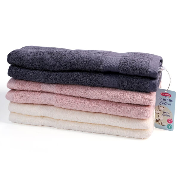 Combo 3 Khăn tắm cotton ConCung Good màu ngẫu nhiên