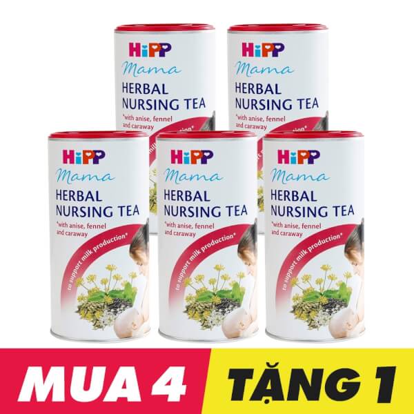 Combo 4 Trà cốm hoà tan HiPP dành cho phụ nữ cho con bú 200g tặng 1 trà cốm HIPP