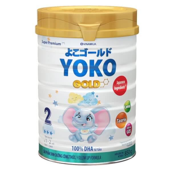 Combo 2 lon Sữa Vinamilk Yoko Gold 2 850g (1-2 tuổi)