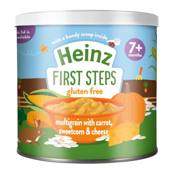 Combo 2 Bột ngũ cốc, cà rốt, phô mai và bắp ngọt Heinz (7M+)