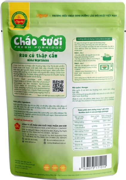 Combo Gà ác tiềm và Cháo tươi Cây Thị Rau củ Thập cẩm