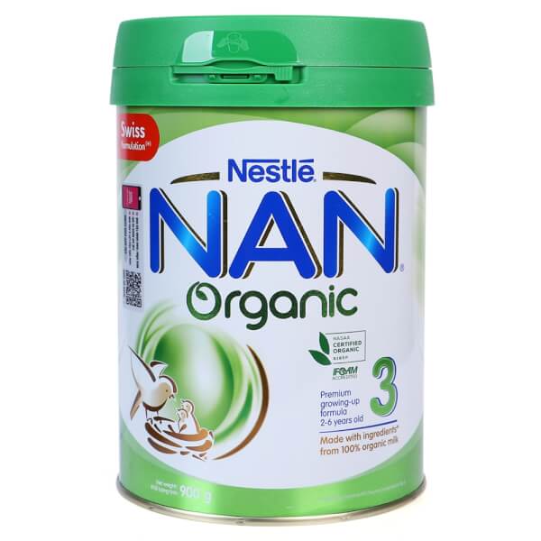 Combo 4 lon Sữa Nan Organic 3 900g (2-6 tuổi)