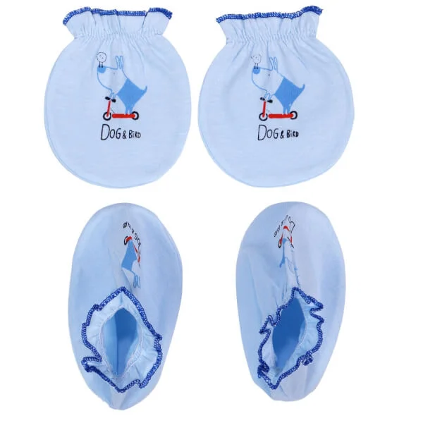 Bộ bao tay chân sơ sinh thun CF I099003 (NB,Xanh)