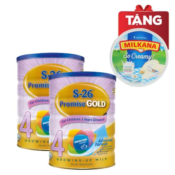 Combo 2 lon Nestle S26 Gold 4, 900g
