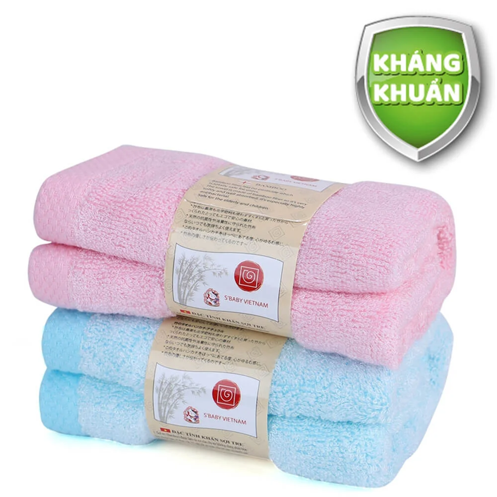 Khăn mặt sợi tre Unobaby 28x50 (1 hộp gồm 2 khăn)