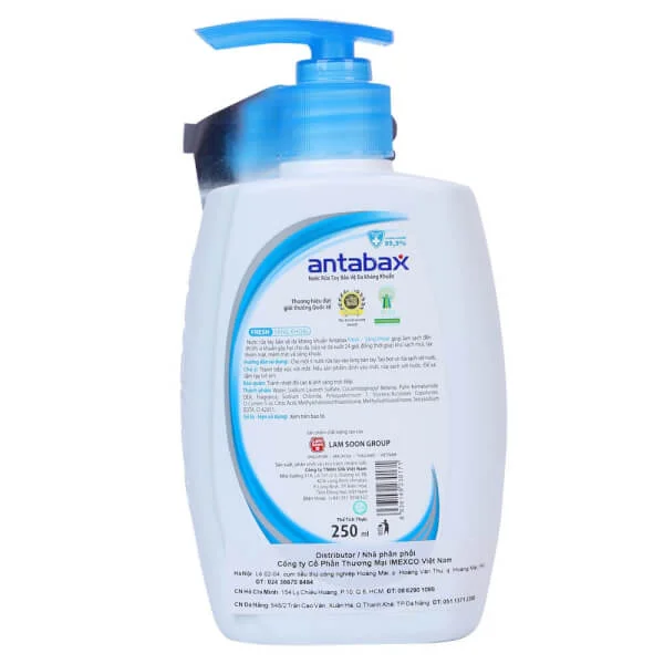 Nước Rửa Tay Kháng Khuẩn Antabax Fresh 500Ml