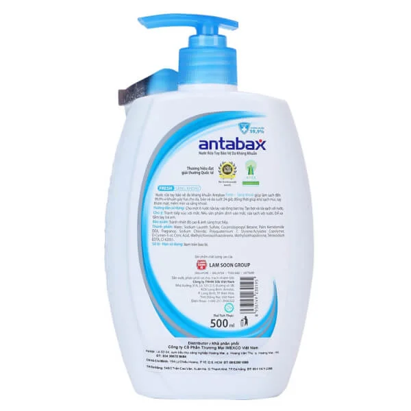 Nước Rửa Tay Kháng Khuẩn Antabax Fresh 250Ml