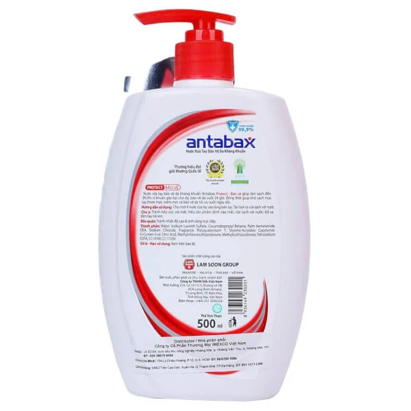 Nước Rửa Tay Kháng Khuẩn Antabax Protect 250Ml