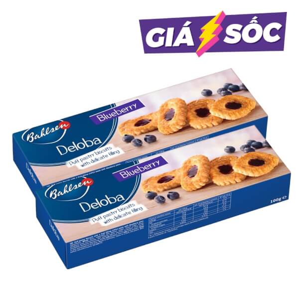 Combo 2 Bánh phồng giòn nhân việt quất  Bahlsen 100g