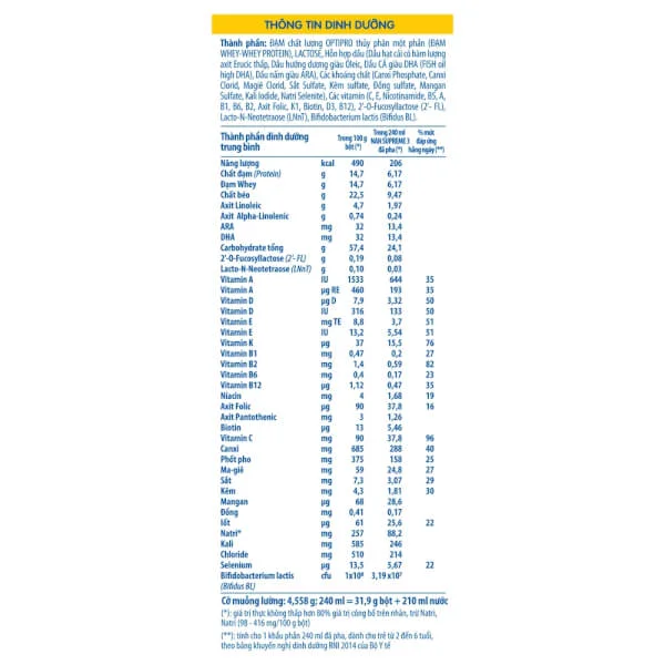 Sữa Nan Supreme 3 (2HMO) 800g (2-6 tuổi)