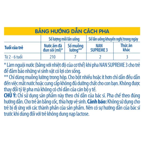 Sữa Nan Supreme 3 (2HMO) 800g (2-6 tuổi)