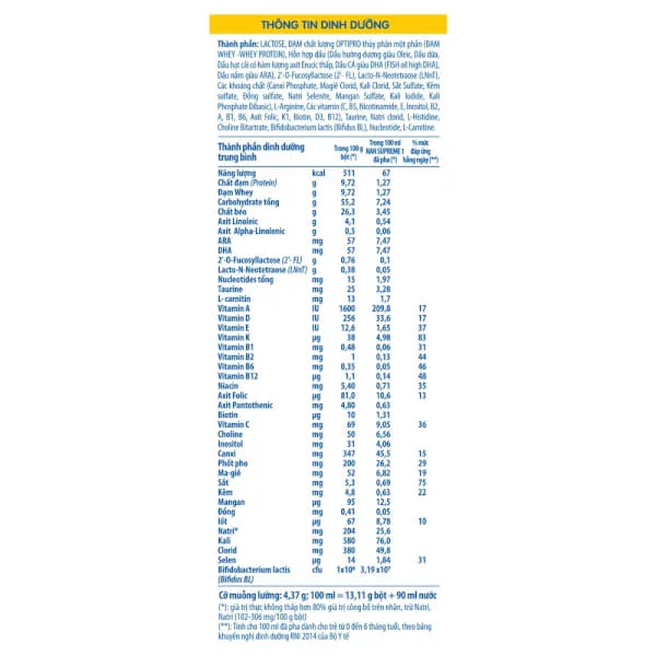 Sữa Nan Supreme 1 (2HMO) 400g (0-6 tháng)