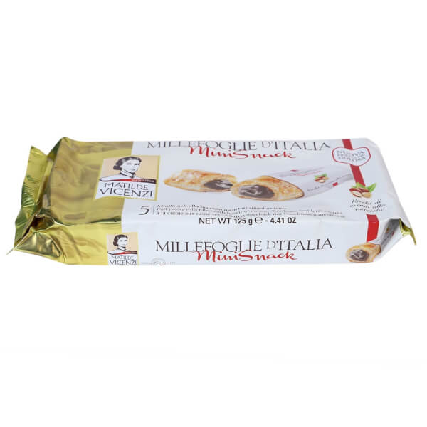 Bánh Puff Pastry cuộn kem hạt dẻ Millefoglie Ditalia MiniSnack 125g