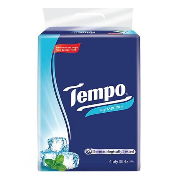 Combo 2 Khăn giấy gói rút 4 lớp Tempo hương Bạc Hà 90 tờ lốc 4 gói