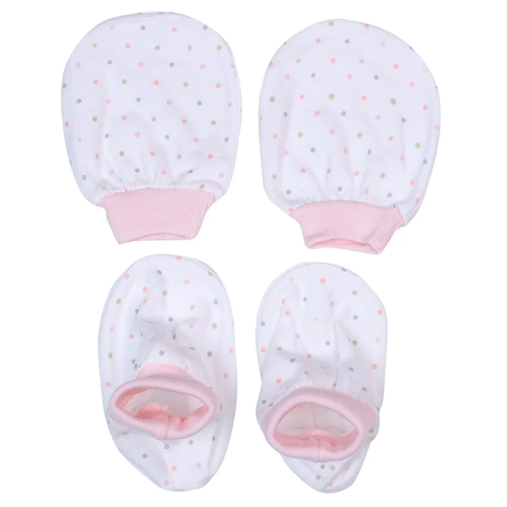 Bộ bao tay chân sơ sinh bo CF I129011 (NB,Hồng)