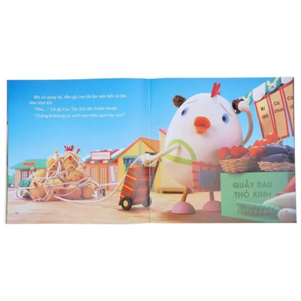 Ehon - Gà mẹ Cục Tác và đàn con lông vàng - Chiếc tạp dề vô tích sự