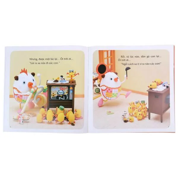 Ehon - Gà mẹ Cục Tác và đàn con lông vàng -  Biệt đội nhí nhố chống khủng bố