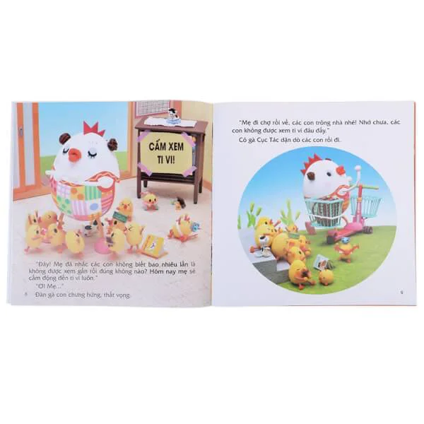 Ehon - Gà mẹ Cục Tác và đàn con lông vàng -  Biệt đội nhí nhố chống khủng bố