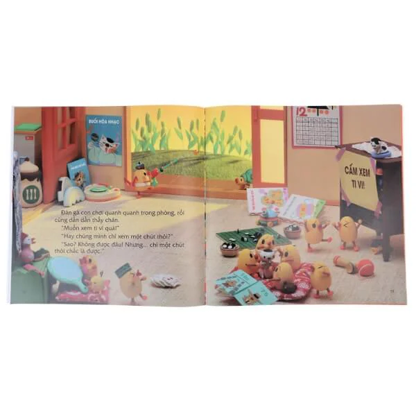 Ehon - Gà mẹ Cục Tác và đàn con lông vàng -  Biệt đội nhí nhố chống khủng bố