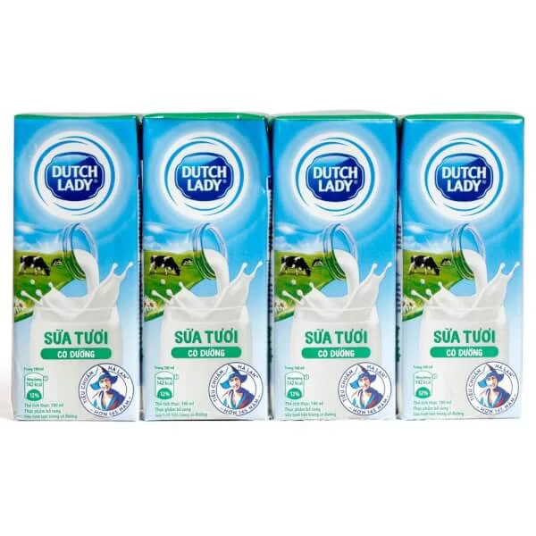 Thùng Sữa tươi tiệt trùng có đường Dutch Lady 180ml - 12 lốc