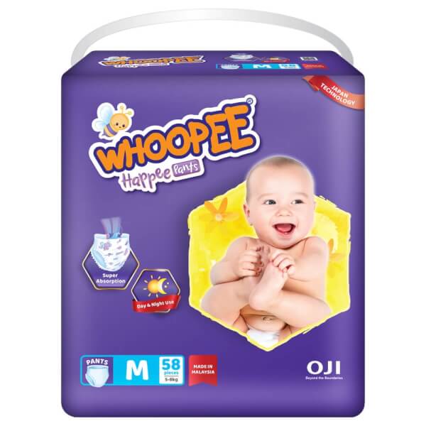 Combo 2 gói Bỉm tã quần Whoopee size M 58 miếng (5-8kg)