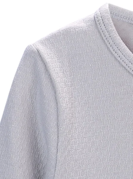 Bộ sơ sinh dài sợi gỗ sồi CF I0320004 (3M/6M/9M,Xám nhạt)