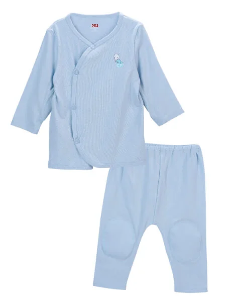 Bộ sơ sinh dài sợi gỗ sồi tập bò CF I0320001 (3M/6M/9M,Xanh)