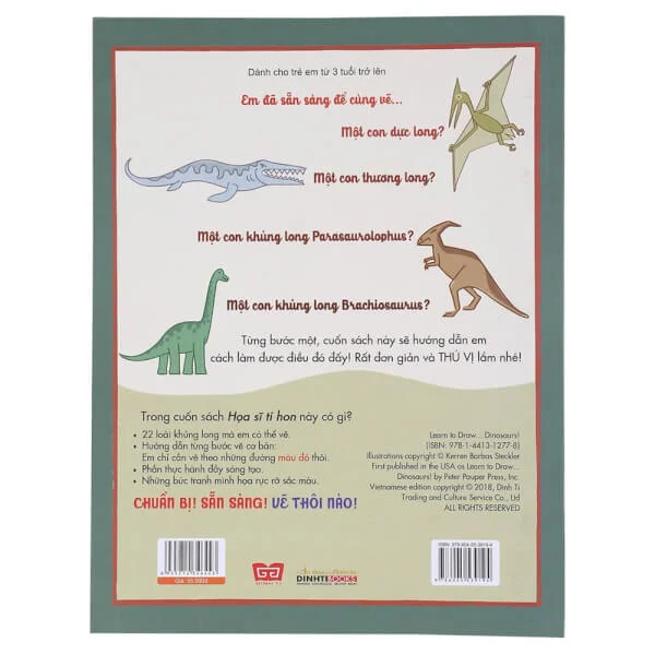 Họa sĩ tí hon - Learn to draw... Dinosaurs! - Nào, ta cùng học vẽ...các loài khủng long!