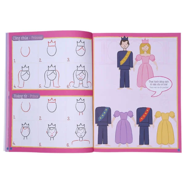 Họa sĩ tí hon - Learn to draw...  Princess Kingdom! - Nào, ta cùng học vẽ...vương quốc công chúa!