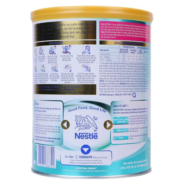 Combo 2 lon Sữa Nan Optipro 2 800g (6-12 tháng)