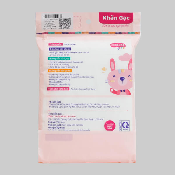 Combo 2 Khăn gạc tắm ConCung Good 75x85cm
