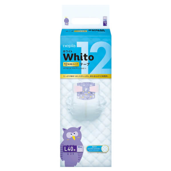 Combo 4 gói Bỉm tã dán Whito size L 40 miếng (9-14kg)