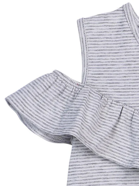 Áo thun bé gái sát nách CF G0220019 Xám