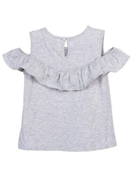 Áo thun bé gái sát nách CF G0220019 Xám