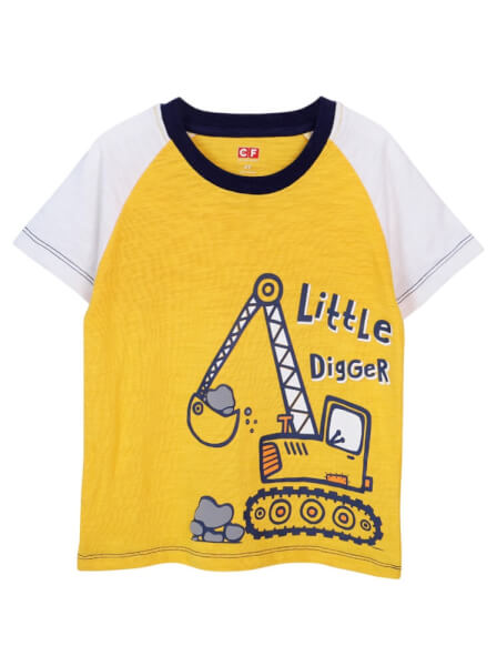 Áo thun bé trai tay ngắn CF B0220012 (2Y,Vàng)